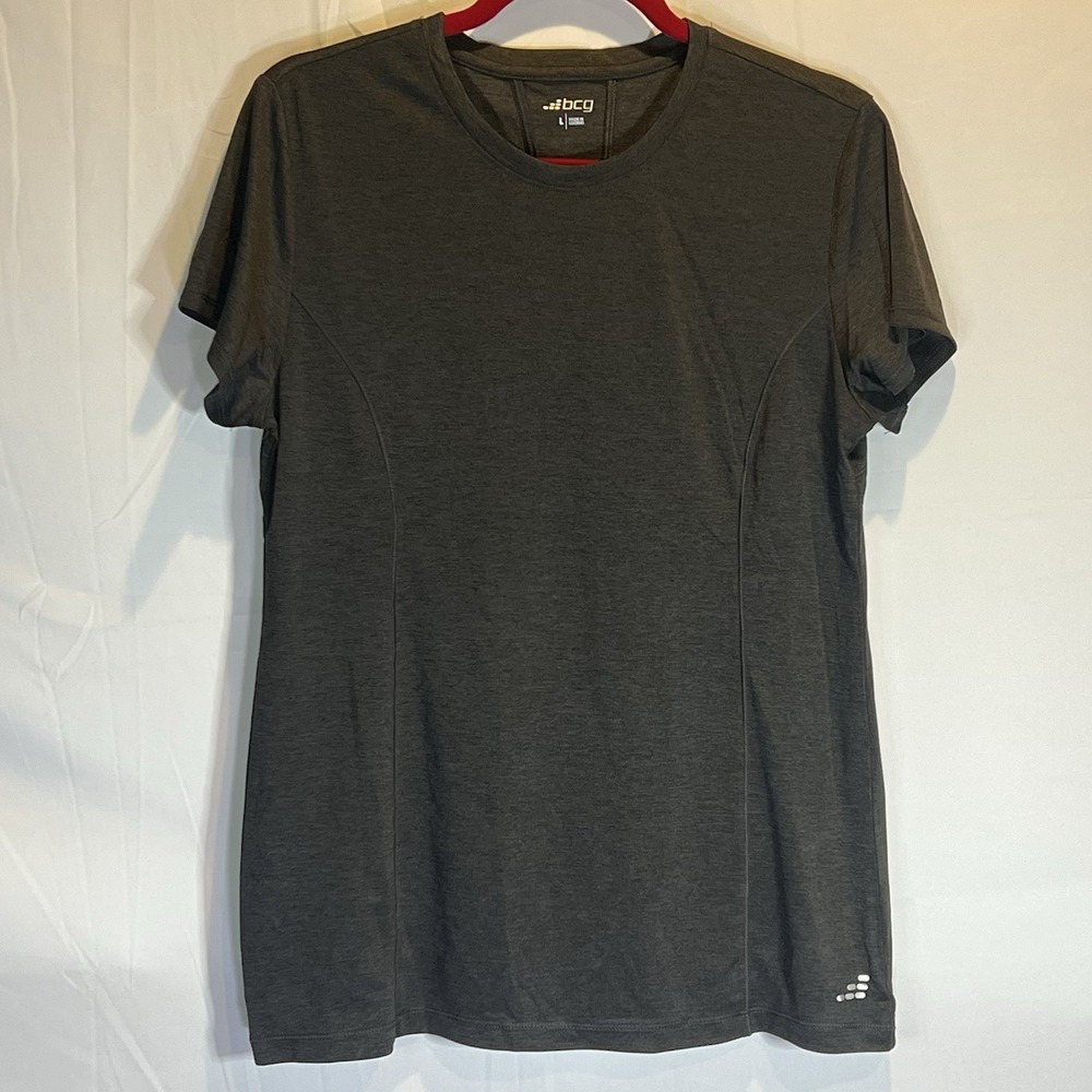 BCG Shirt Women's Size Large Athletic Activewear Workout Gray Black‎ L